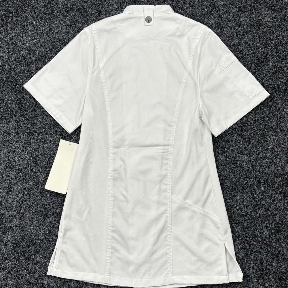 NWT Chef Works Chef Coat Jacket Womens XS White Short Sleeve Mesh Vent BCWSZ006 - Picture 3 of 10